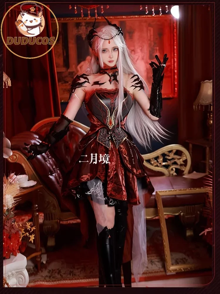 

Костюм для косплея Abyss Lord Heroine, игра Love and Deepspace【XS-2XL】DUDU-SR, женское красное платье на Хэллоуин, Циньче Силус, большие размеры