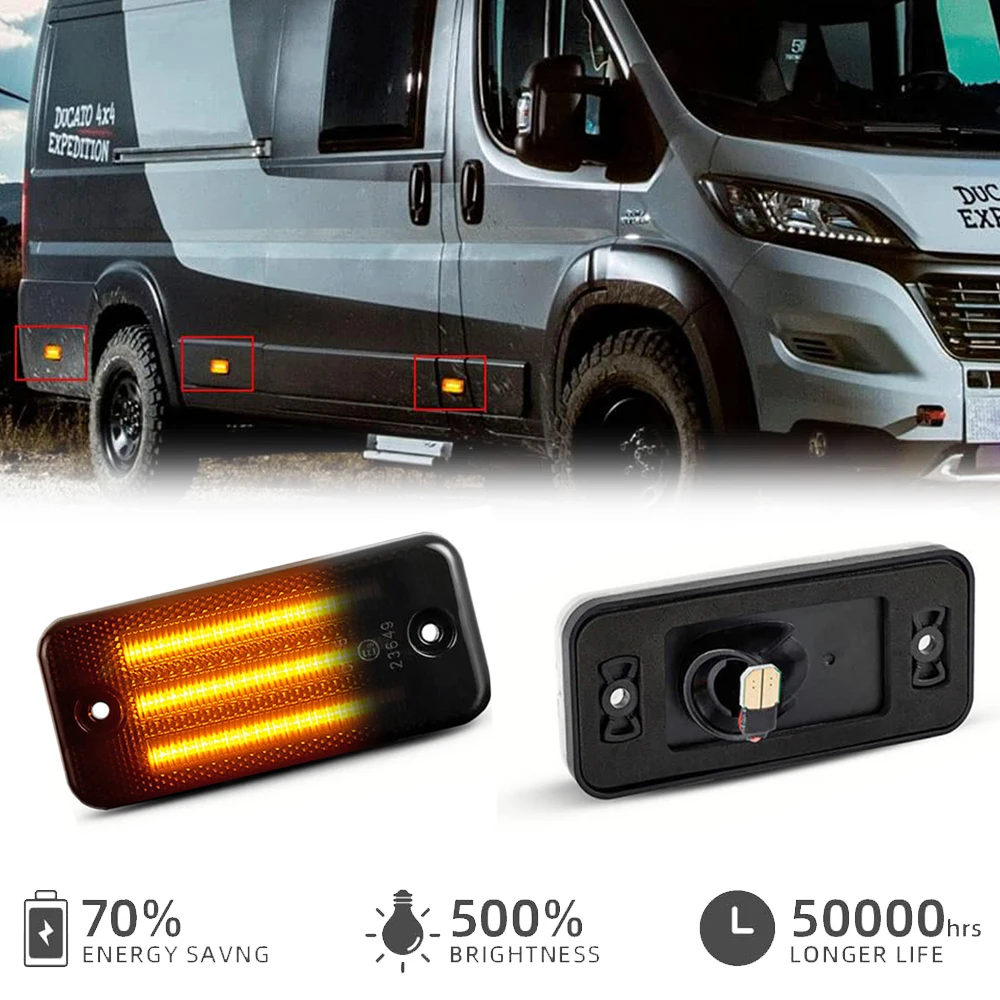 

6 шт. светодиодный повторный мигающий боковой габаритный фонарь, отражатель указателя поворота для Iveco Daily EuroStar Diesel EuroTech MH Stralis EuroTrakker