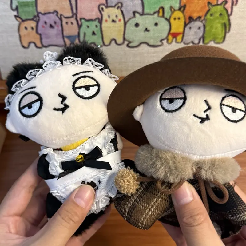 Neue Original Parodie Hause Peripherie Böse Knödel 10 cm Gedruckt Baumwolle Plüsch Puppe Gold Maid Kleid Trendy Spielen Mädchen geschenk