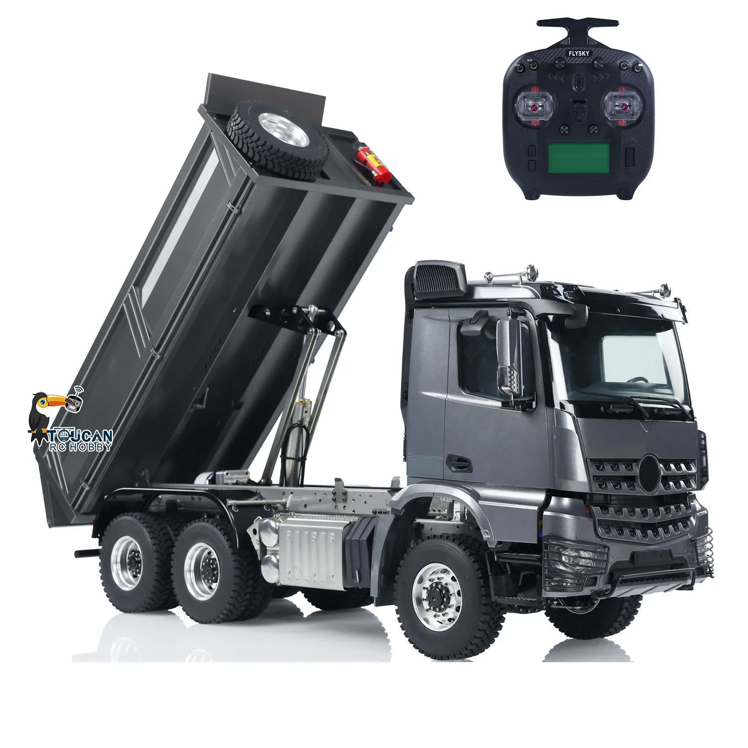 

1/14 Metal Hydraulic RC Dump Truck 3363 Radio Control Tipper Car 6x6 Sound Light Finished Tipper Vehicle Cars RC Toys