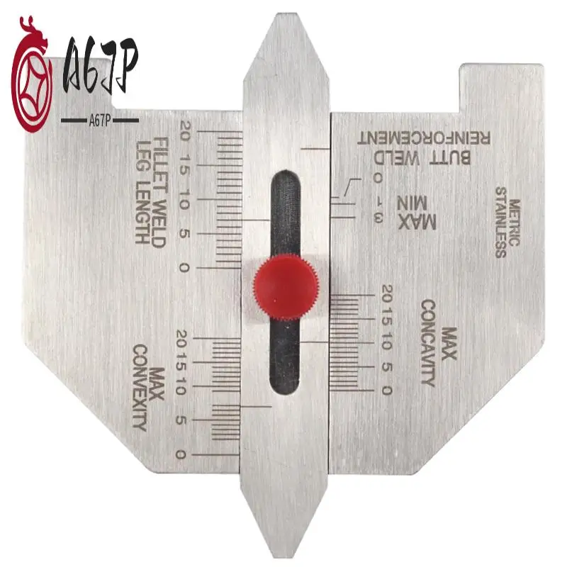 

A67P-6Pcs Сварочный калибр, манометр для проверки сварных швов/круглый угол/коронка, тестовый размер, линейка, комплект для измерения угла, комбинация