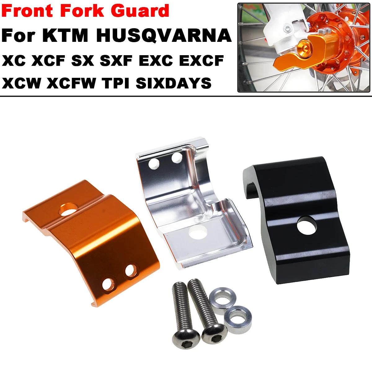 

For KTM EXC 300 2016-2025 2024 EXC 250 EXCF 350 EXC 450 SXF 250 SXF 450 SX 125 XC XCF XCW TPI Six Days Right Front Fork Guard