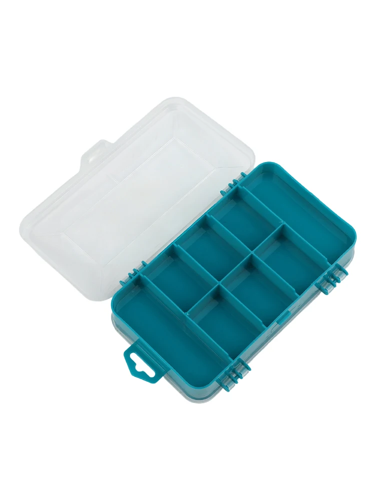 8-Cavity Plastic Organizer Box for Screws Bolts Nuts Nails and Small Metal Items Commonly Found in Toolboxes or Repair Stations