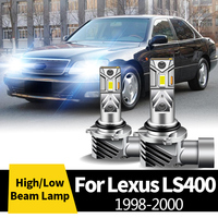 2Pcs Car CANbus LED Headlight High Beam / Low Beam Lamp BulbS Halogen Replacement Light 12V For LEXUS LS400 1998-2000