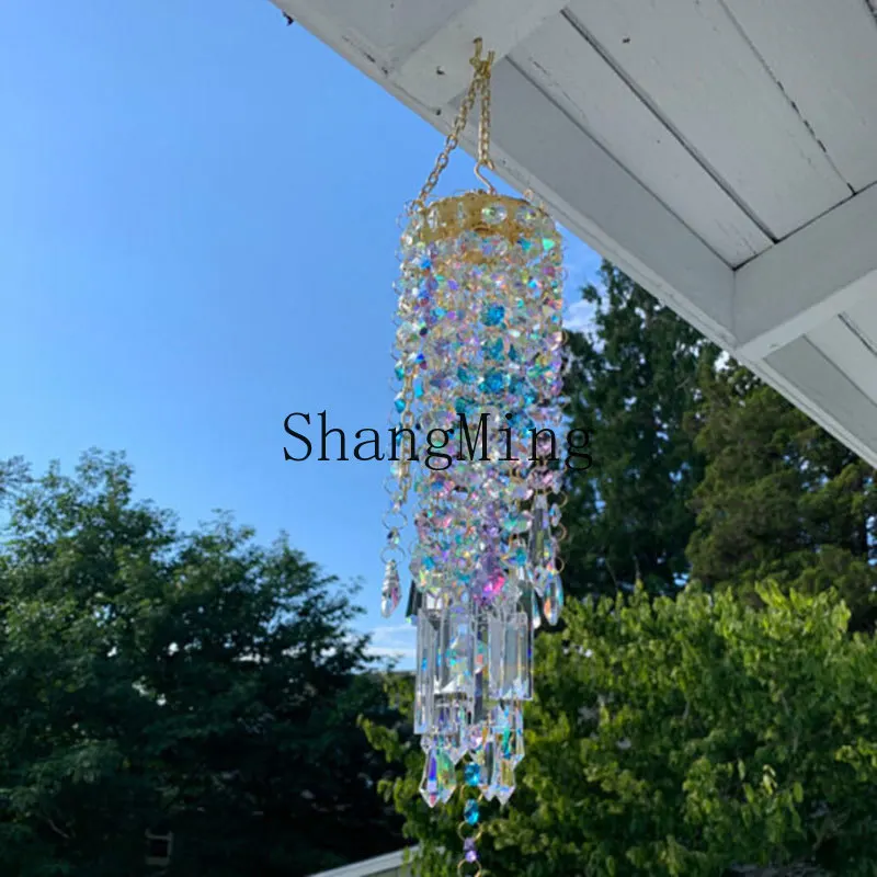 

PYH Modern Fantasy Fairy Tale Rainbow Color Crystal Color, Colorful Glass Wind Chimes, Wind Chime Pendant