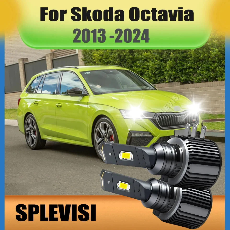 LED High Beam DRL Bulbs Perfect Beam Focus and Distribution For Skoda Octavia 2013-2024 2015 2016 2017 2018 2019 2020 2021 2022