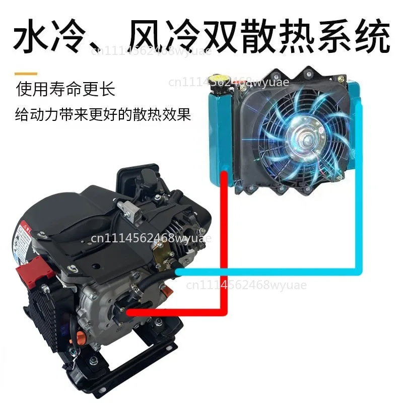4KW 5KW 6KW Water Cooled Electric Vehicle Range Extender Low Noise Generator For Four Wheeler Portable Generator DC 48V 60V 72V
