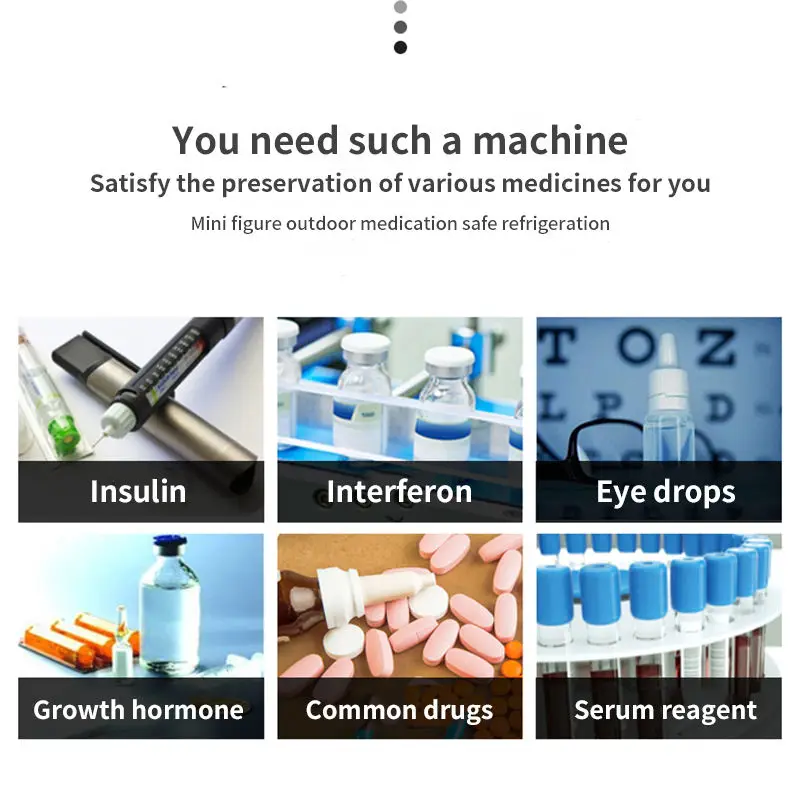 Insulin Refrigeration Box, Convenient Cooler With Handle Pill And Vaccine Cooling Box Suitable For Outdoor Travel and Airplanes