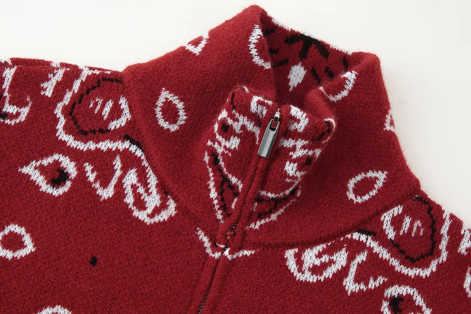 KONDALA Damen Casual Strickjacke mit Reißverschluss 2026 Herbst Winter Trendige Festliche Vintage-Jacke Damen Stehkragen Pullover Strickjacke – Detail 5