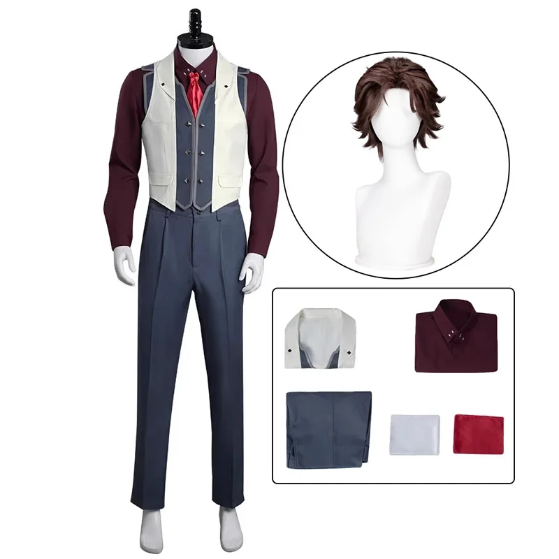 

Anime LOL Machine Herald Outfits Women Men Suit Halloween Party Disguise Clothes Viktor Arcane Cosplay Costume Wig 2025 new
