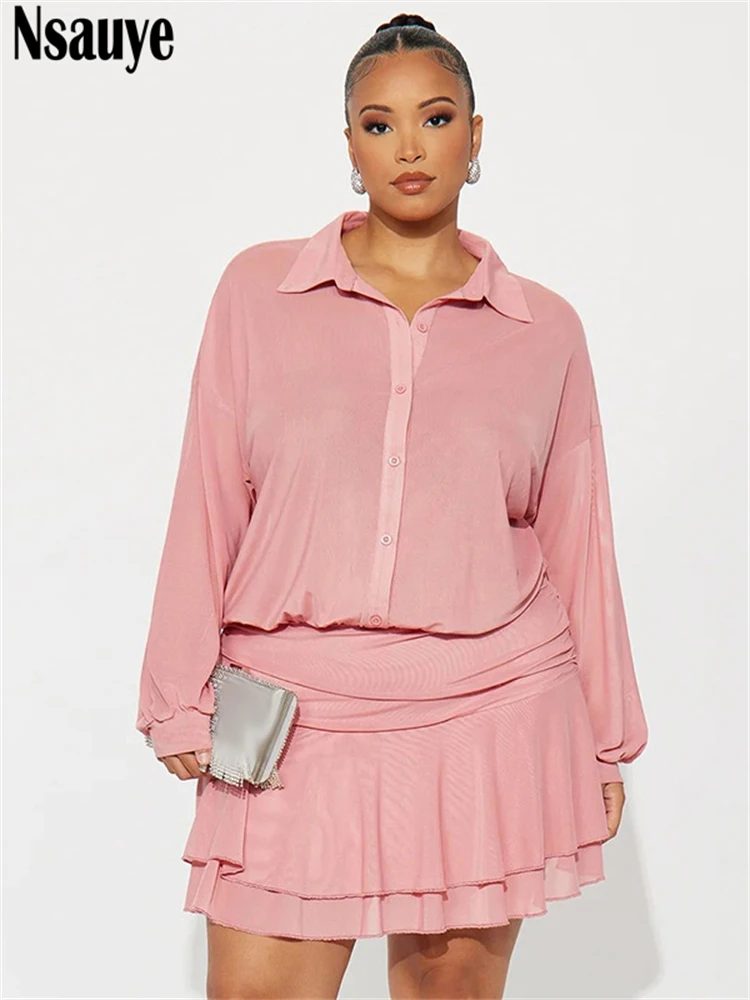 Nsauye New Fashion Elegante Mini Ruffles Sexy Night Club Camicetta Camicia Abito con scollo a V Inverno 2025 Abiti da sera per feste 2025