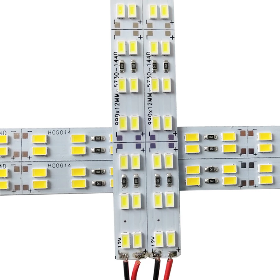 10PC DC12V 24V 5630 5730 CCT LED Bar Light Double Chip 6210LM 50cm 144leds 4000K Hard Strip Warm Cool White