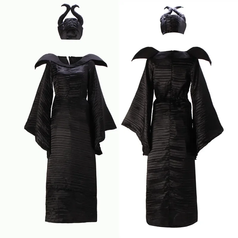 Marlene-Robe de Sorcière Noire pour Adulte، Malédiction du Sommeil، Tenue de Jeu Sescurisée