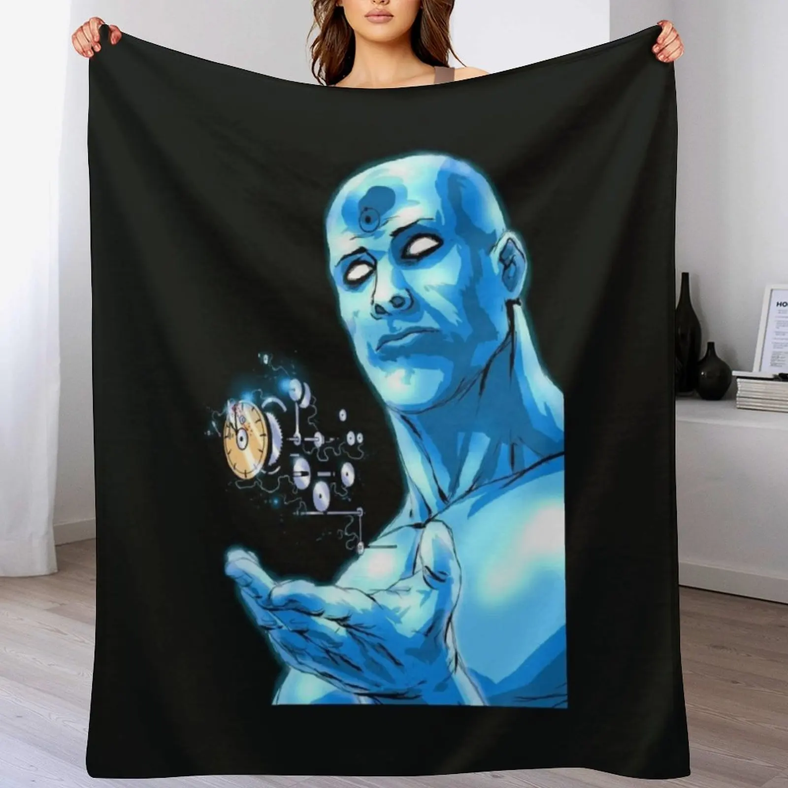 

doctor manhattan Throw Blanket warm for winter christmas decoration Single Hair Blankets