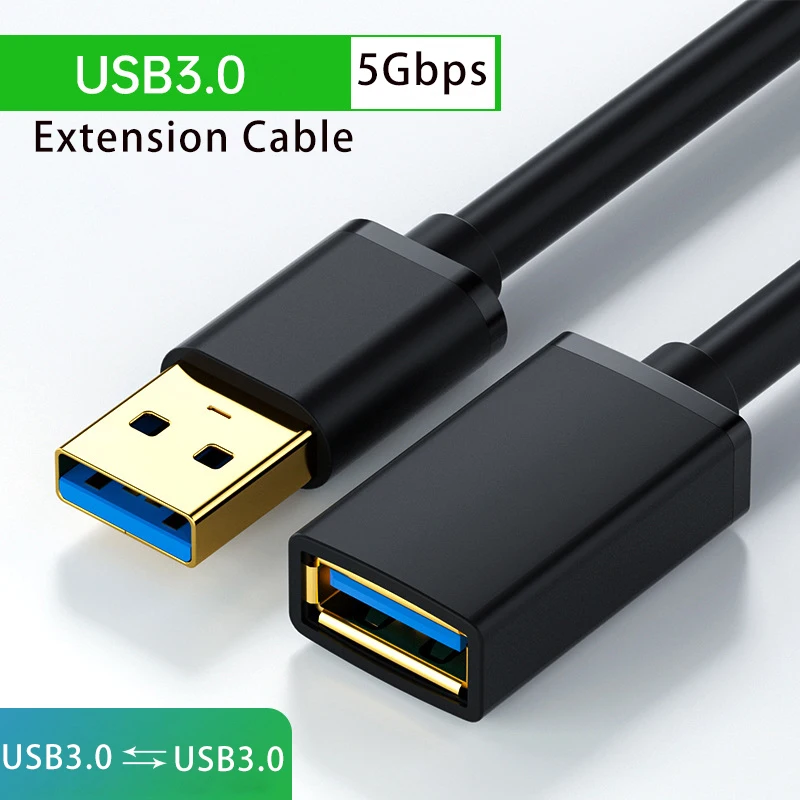 USB 3.0 2.0 Kabel Ekstensi Kabel Data Pria Ke Wanita Transfer Kecepatan Tinggi untuk PC Mobil Dvr Kabel Kabel Printer Pengisi Daya Hard Disk