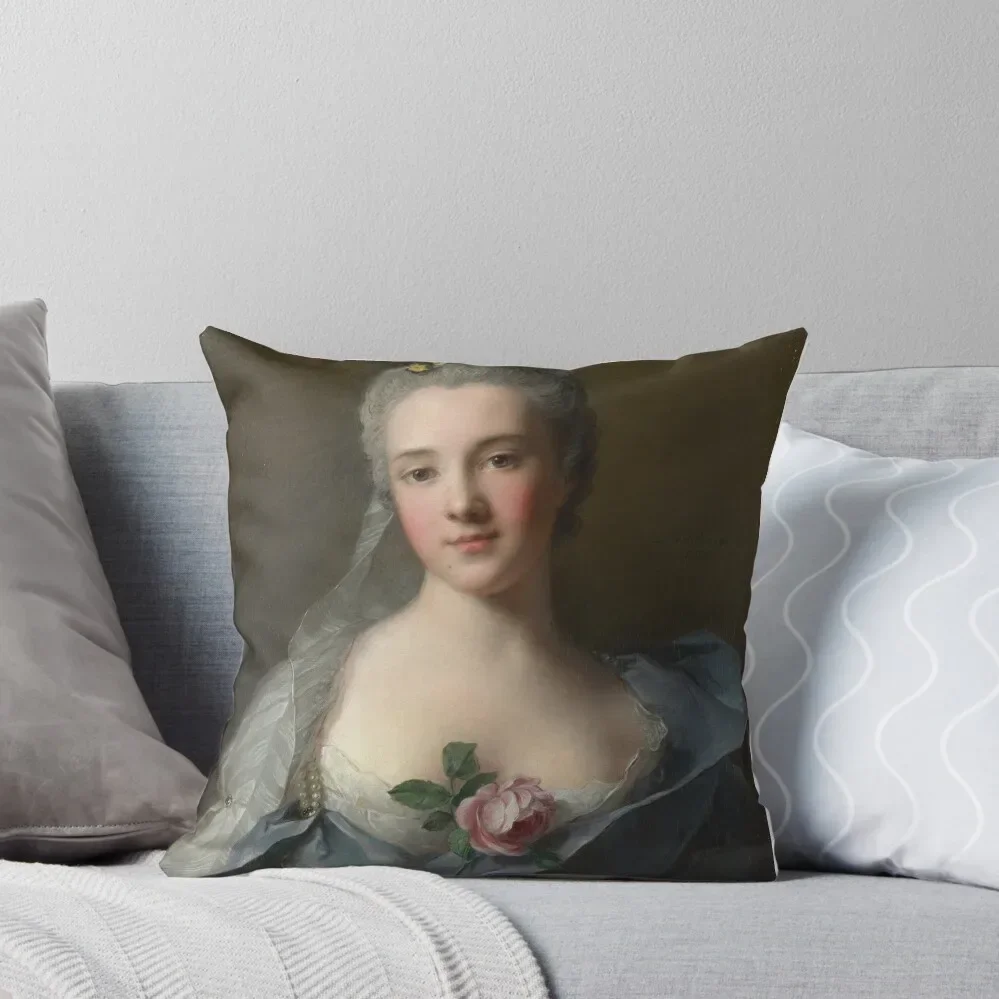 

Jean-Marc Nattier - Manon Balletti Throw Pillow Sofa Cushions Cover Pillowcases Bed Cushions Pillows Aesthetic Pillow