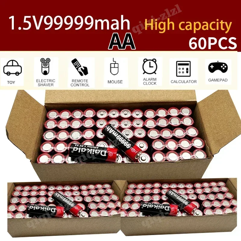 

2023 New AA Battery 99999 MAh 1.5V Rechargeable Battery AA for Flashlights, Toys, Mice, Microphones, Etc.+Free Shipping