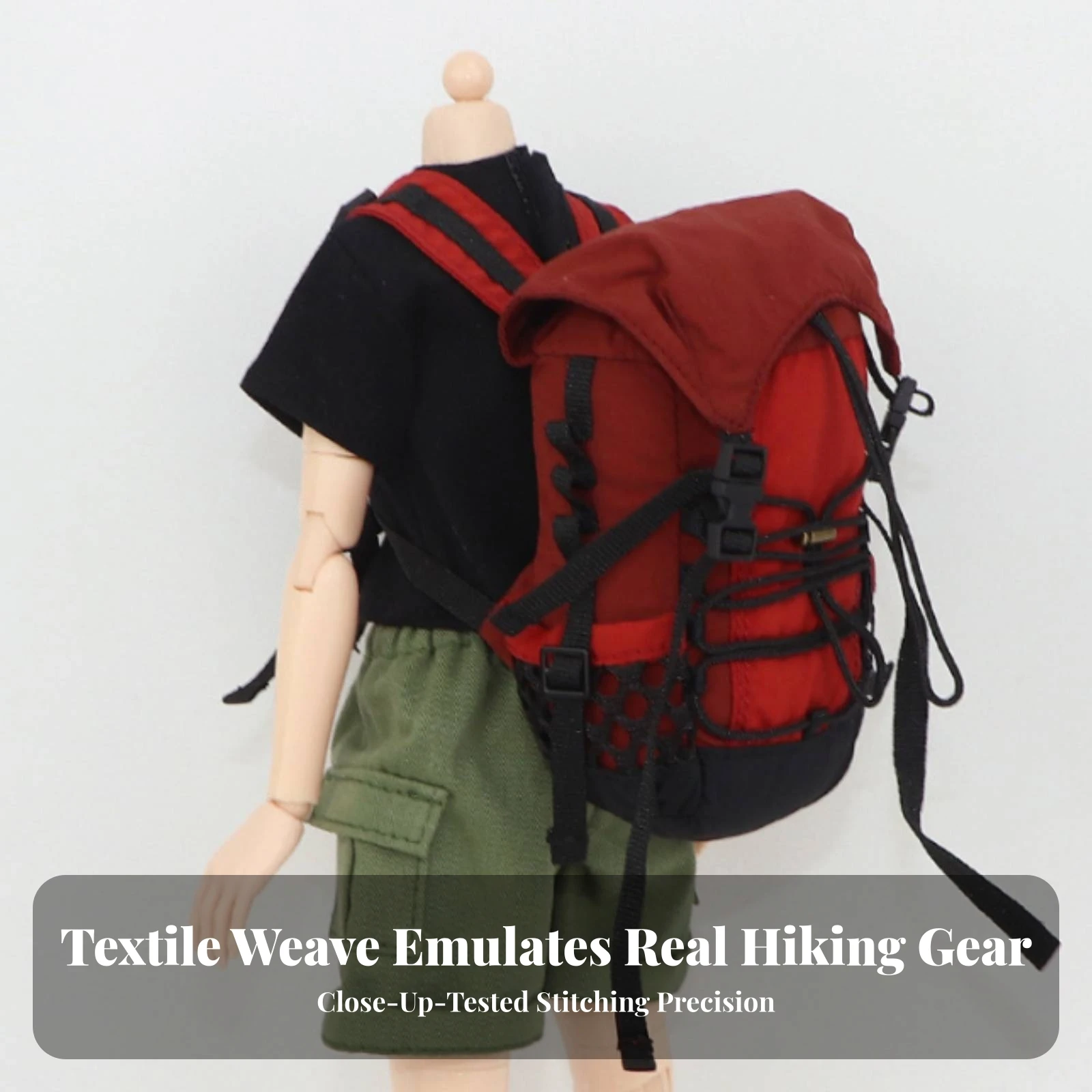 Action Figure Backpack Miniature Daypack Accessory Realistic Bag Detailed for Collectors, Toy Photography, Dioramas