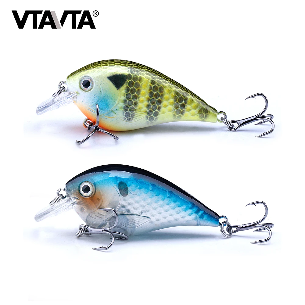 VTAVTA Rattling Crankbait Fishing Lure 65mm 10g Shallow Range Floating Wobbler Rock Minnow Artificial Hard Bait Pike Swim Tackle