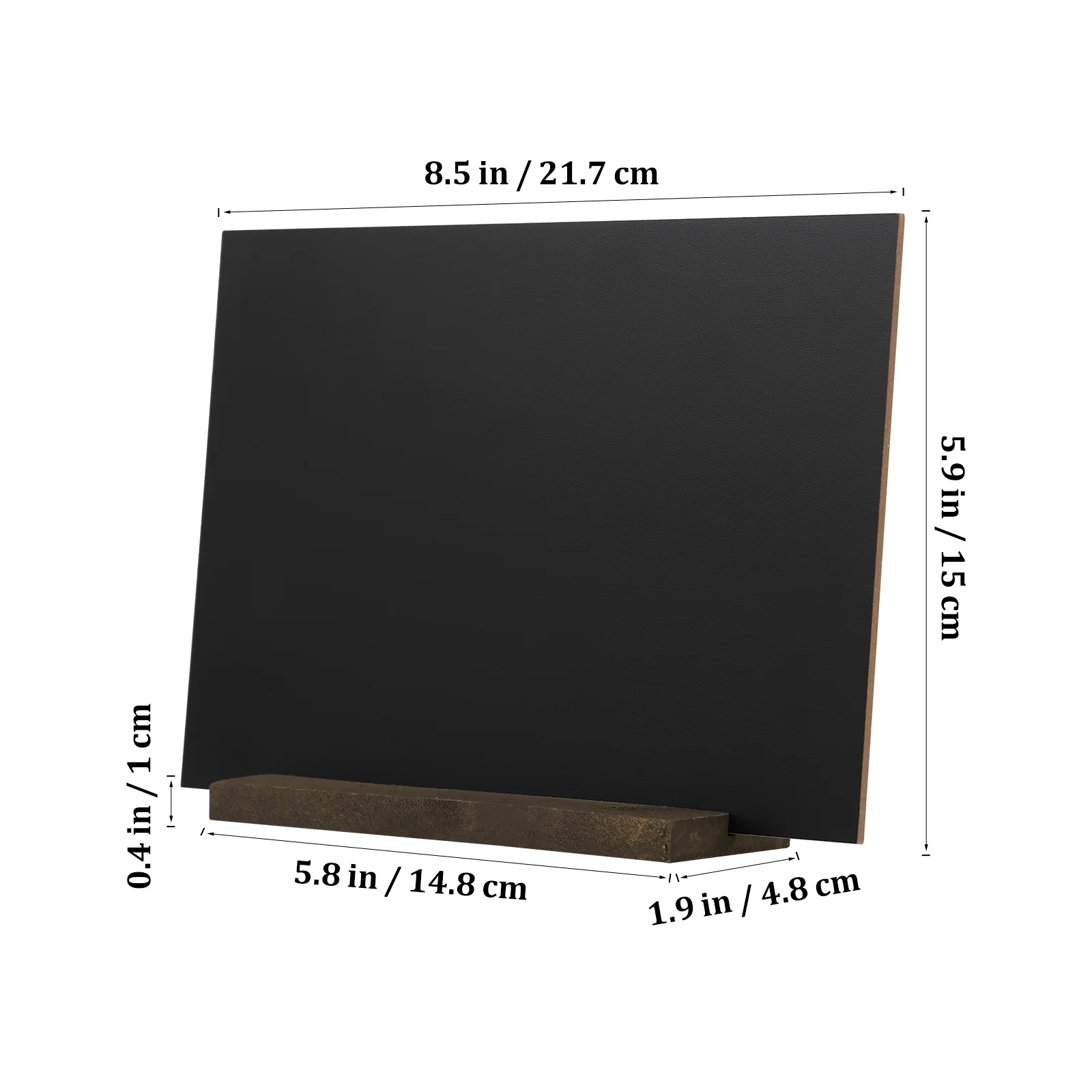 Messgae Board Double Sided Chalkboard Wedding Signage Mini Tabletop with Stand Wooden Bamboo