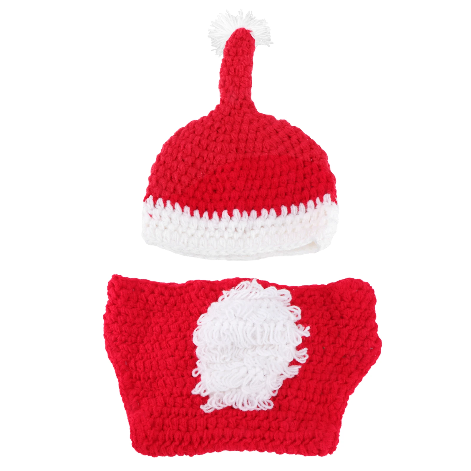 

Baby Holiday Outfits Knitting Photo Crochet Prop Clothing Clothes Cap 2-9 Months for