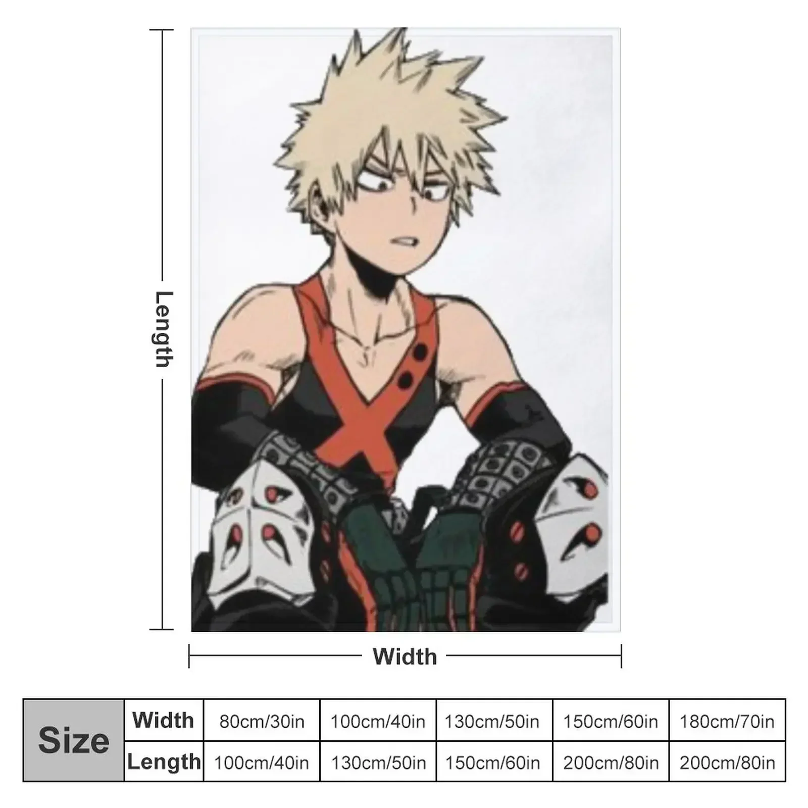 Bakugou Katsuki Throw Blanket