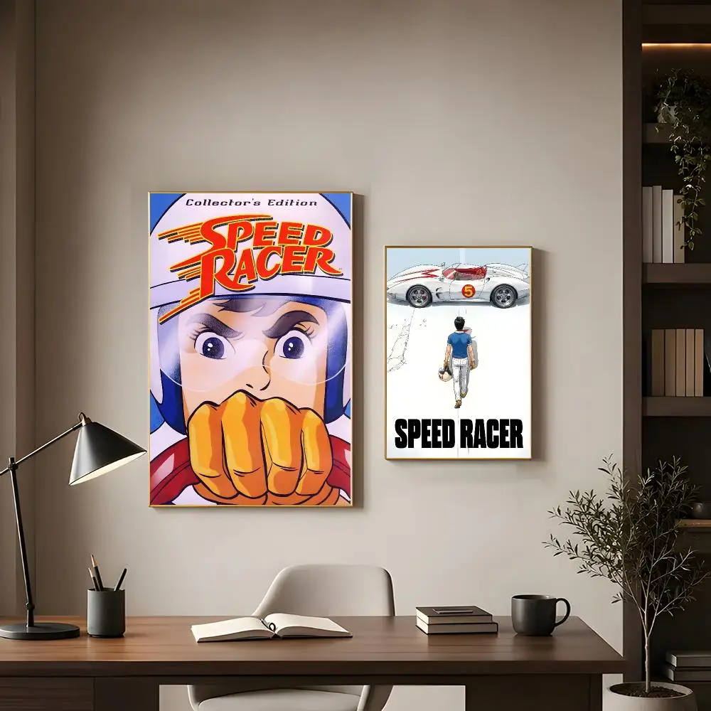 Retro anime Speed Racer Poster Modern Interior Wall Decor & Trendy Home Highlights