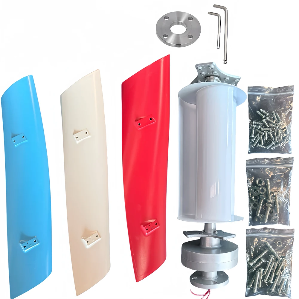 Vertical Wind Turbine Generator8kw 24V 12V 48V Free Energy Magnetic Dynamo Strong Power 220v Inverter Output For Home