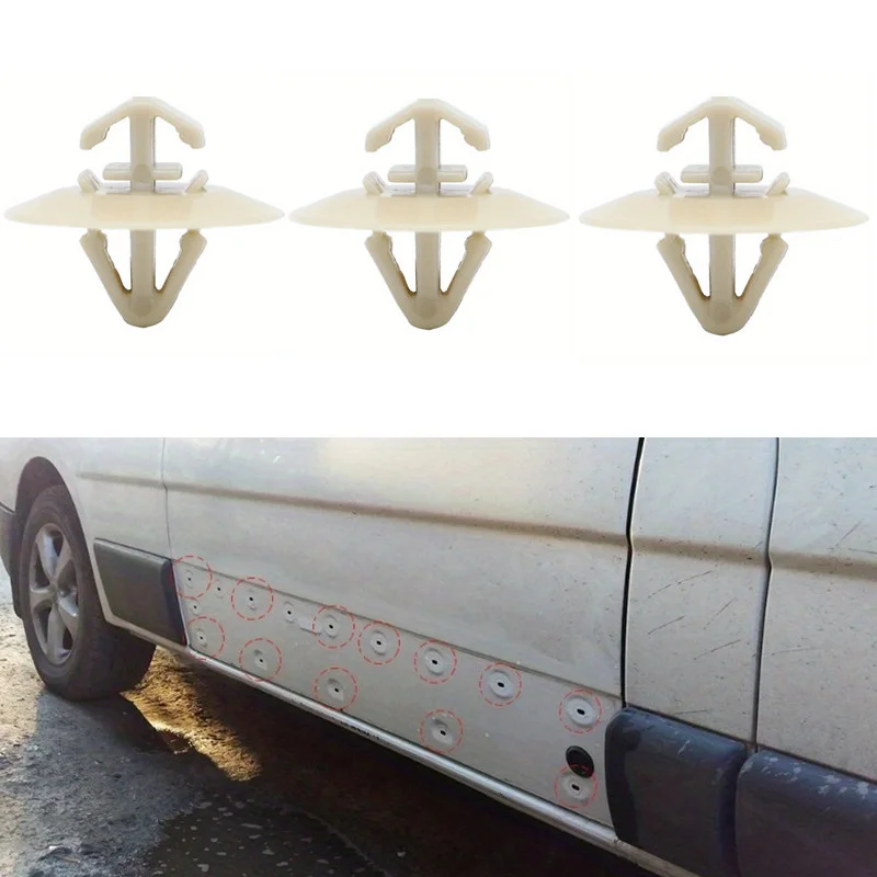 10/20Pcs Side Body Moulding Lower Rivets Door Card Trim Clips For Renault Trafic (X83) Kangoo X76 X61 Master Vauxhall Movano Viv
