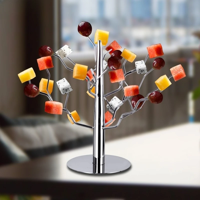 

Creative stainless steel tableware, personalized and irregular Christmas fruit tree, hotel shelf fruit tray