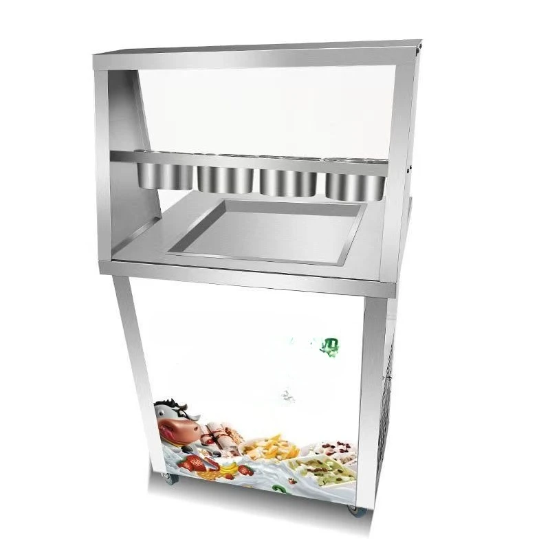 Commercial Fried Ice Multifunctional Double Pot Fried Ice Fried Ice Cream Roll Thick Cut Yogurt