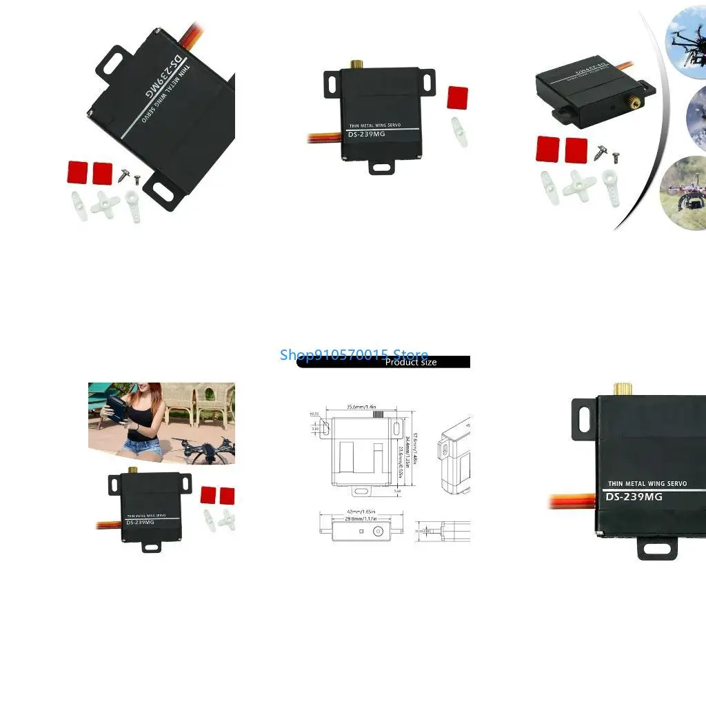 B95C DS239MG Digital Servo Fast Response for DIY Model Aircraft with Metal Gear
