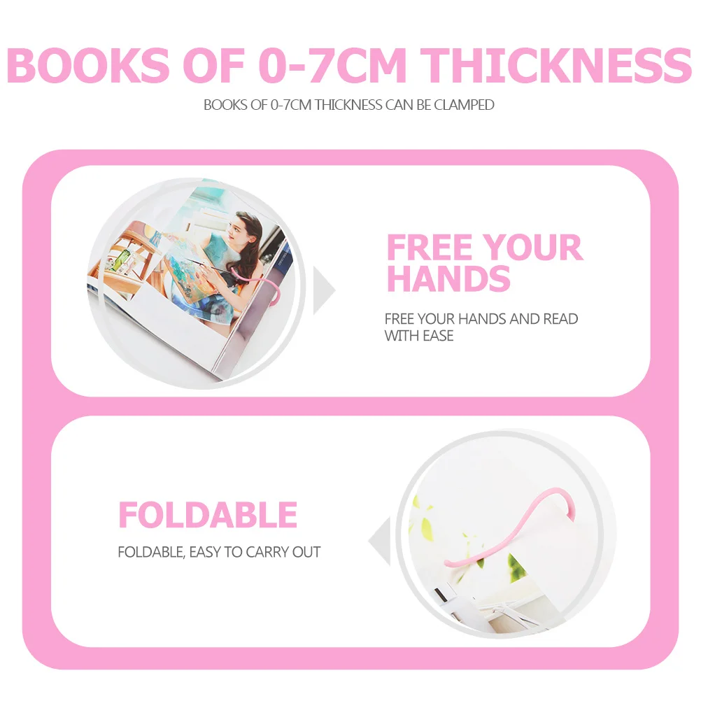 

2pcs Plastic Reading Stand Adjustable Desktop Holder Foldable Reading Rack For School Students Book Pages Holder Simple Book