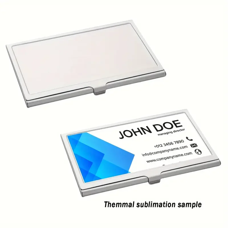 Personalised photo business card holder - DIY card clip metal index card box, pocket customised photo card box, DIY holiday gift