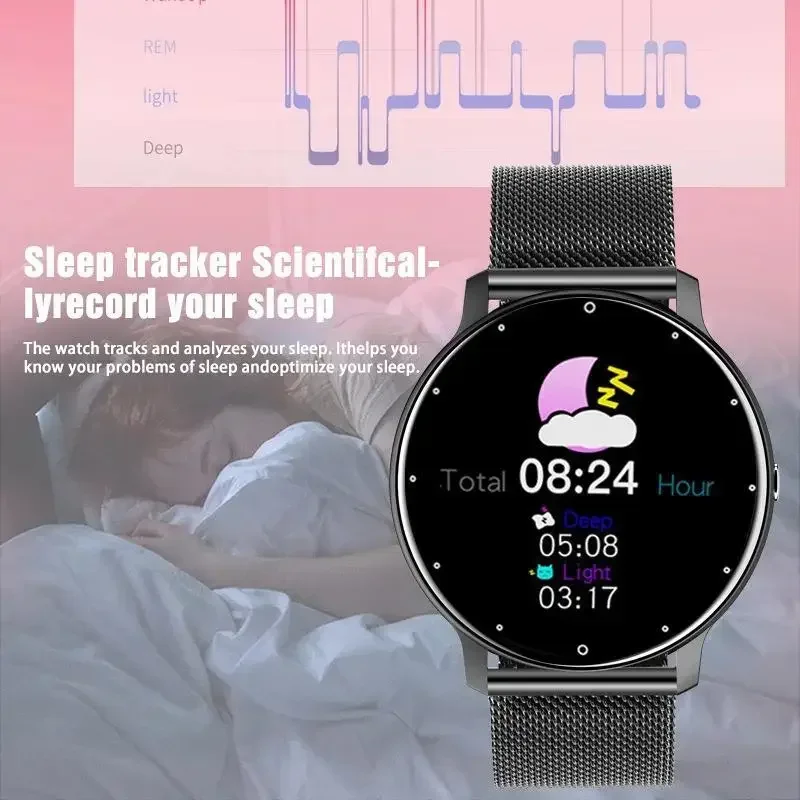 Smartwatch para seguimiento físico con monitorización de presión arterial y oxígeno, resistente al agua, batería de larga duración para hombres y mujeres