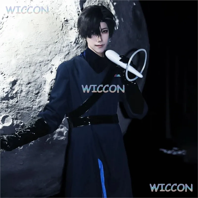 DY2025 Anime Alien Stage Ivan Peruka Cosplay Męska Czarna Smutna Uniform Okrągła 6 Alien Stage Ivan Strój Cosplay Kostium Karnawałowy na Imprezę O