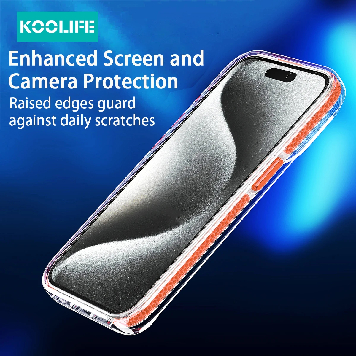 Koolife with Magnetic Wireless Charging Transparent 2.0 mm Back Panel 2-in-1 Mobile Phone Case for iPhone 12 13 14 15 Pro Max