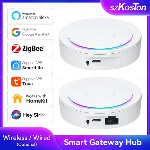 Para Homekit Tuya Zigbee 3,0 Hub de enlace puente de casa inteligente aplicación Smart Life Control remoto inalámbrico por voz funciona con Alexa Google