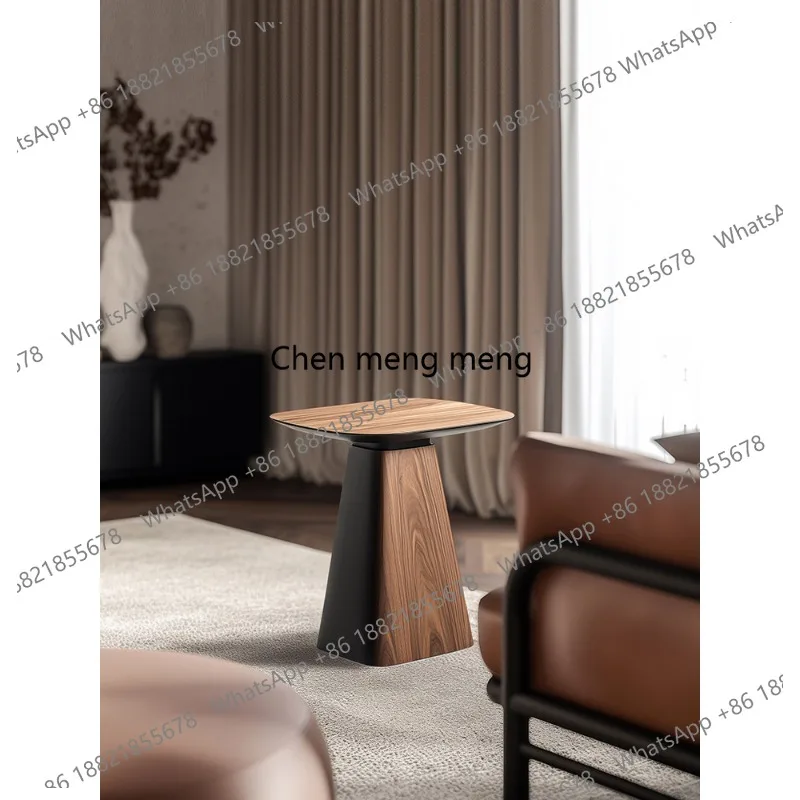 

Italian minimalist walnut edge table high-end living room small coffee table small side table