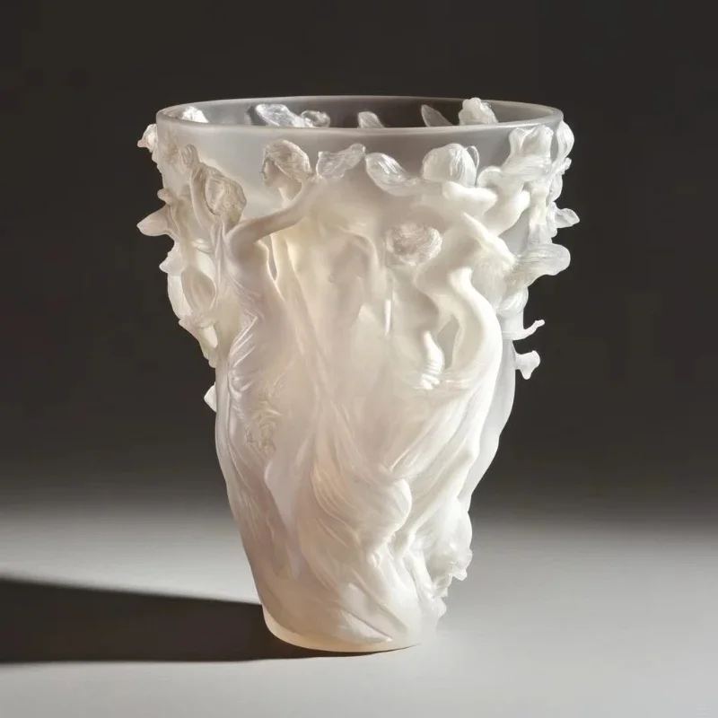 

Hand-carved home decoration, crystal glass wine vase vase