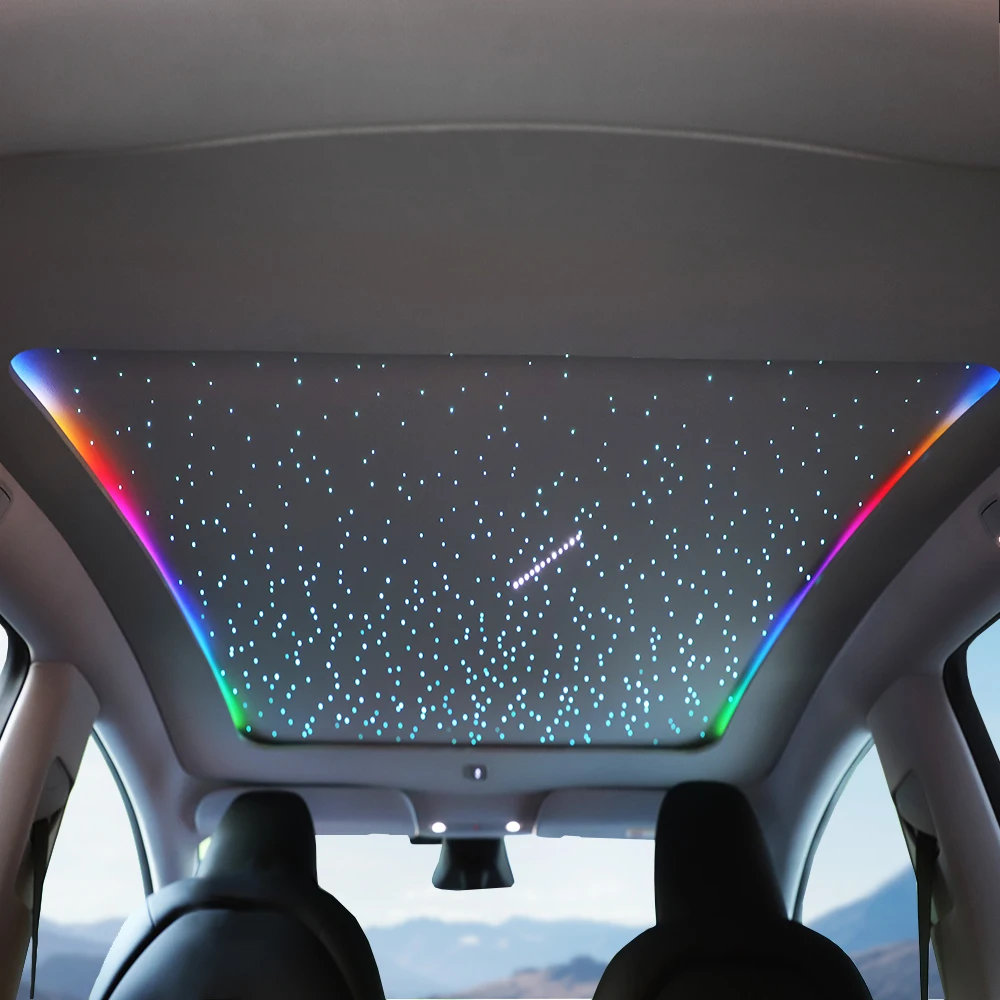 

Starry Sky Voice Control Car Roof Sunshade Retractable Sunroof Sun Shade Sky Window Interior Accessories