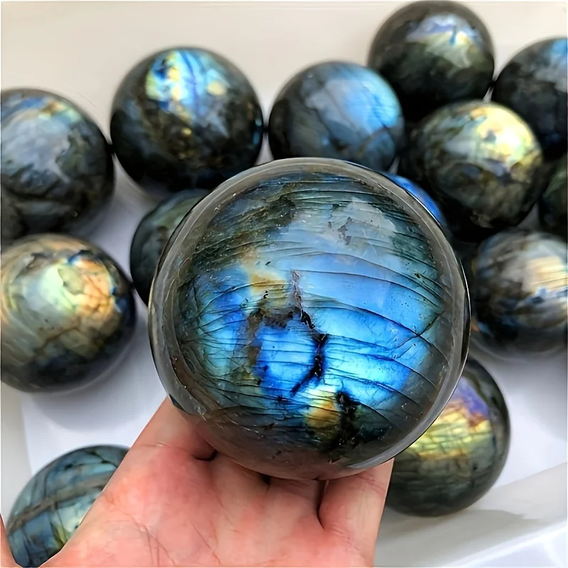 Nature Crystal Labradorite Gemstone Sphere Polished For Home Room Office Decoration and Gift