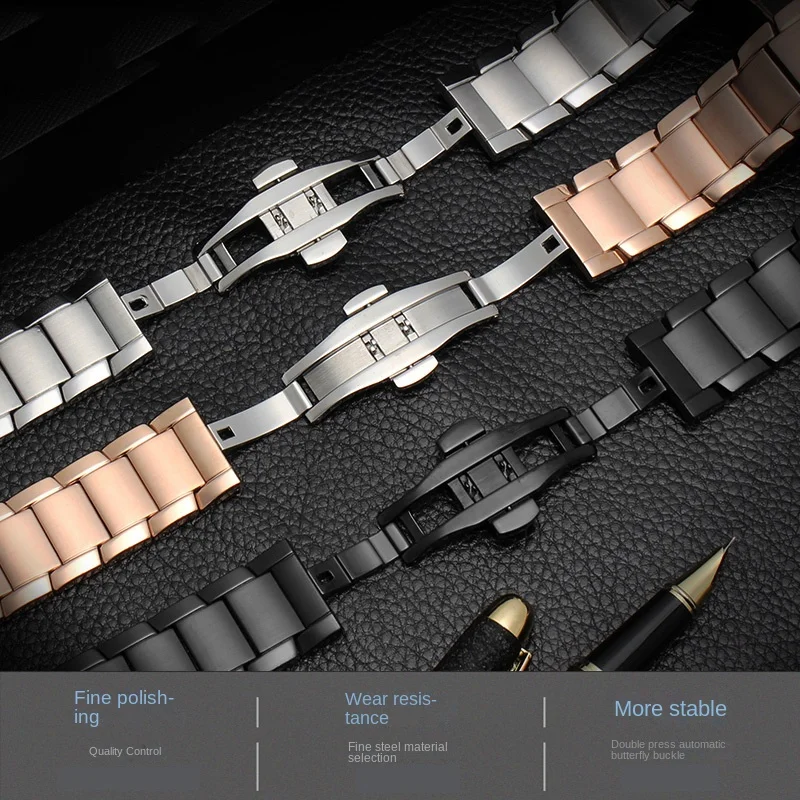 22 مللي متر سوار ل أرماني AR2448 2447 2432 2433 2458 2434 2453 الصلبة الفولاذ المقاوم للصدأ حزام (استيك) ساعة قوس على شكل نهاية حزام الملحقات