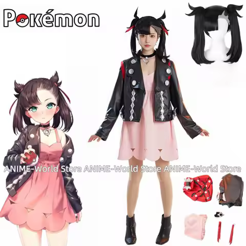 Anime Sword and Shield Cosplay Marnie Ma'rnie Dress Cosplay Costume Marnie Daily Set Wig Halloween Costume
