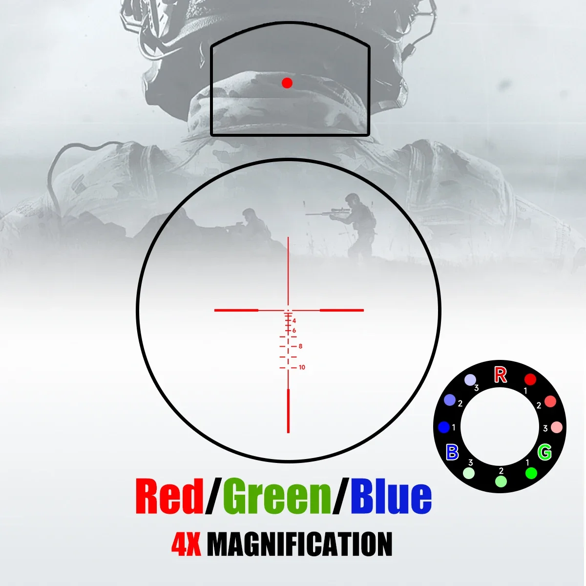 4X32 Tri-Illuminated Riflescope RMR red dot laser Tactical Combo sight For Airsoft / Hunting Rifle Scopes fit 20mm Weaver Rail