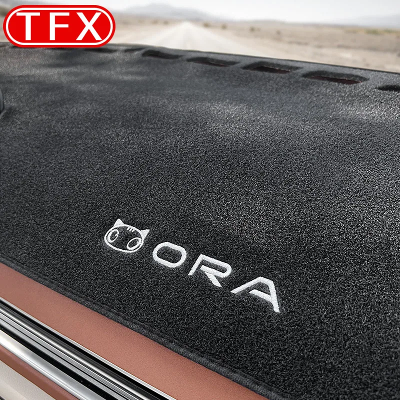 For ORA Funky Cat 2021-2023 Car Styling Dash Mat Dashmat Dashboard Cover Sun Shade Dash Board Cover Carpet Auto Accessories