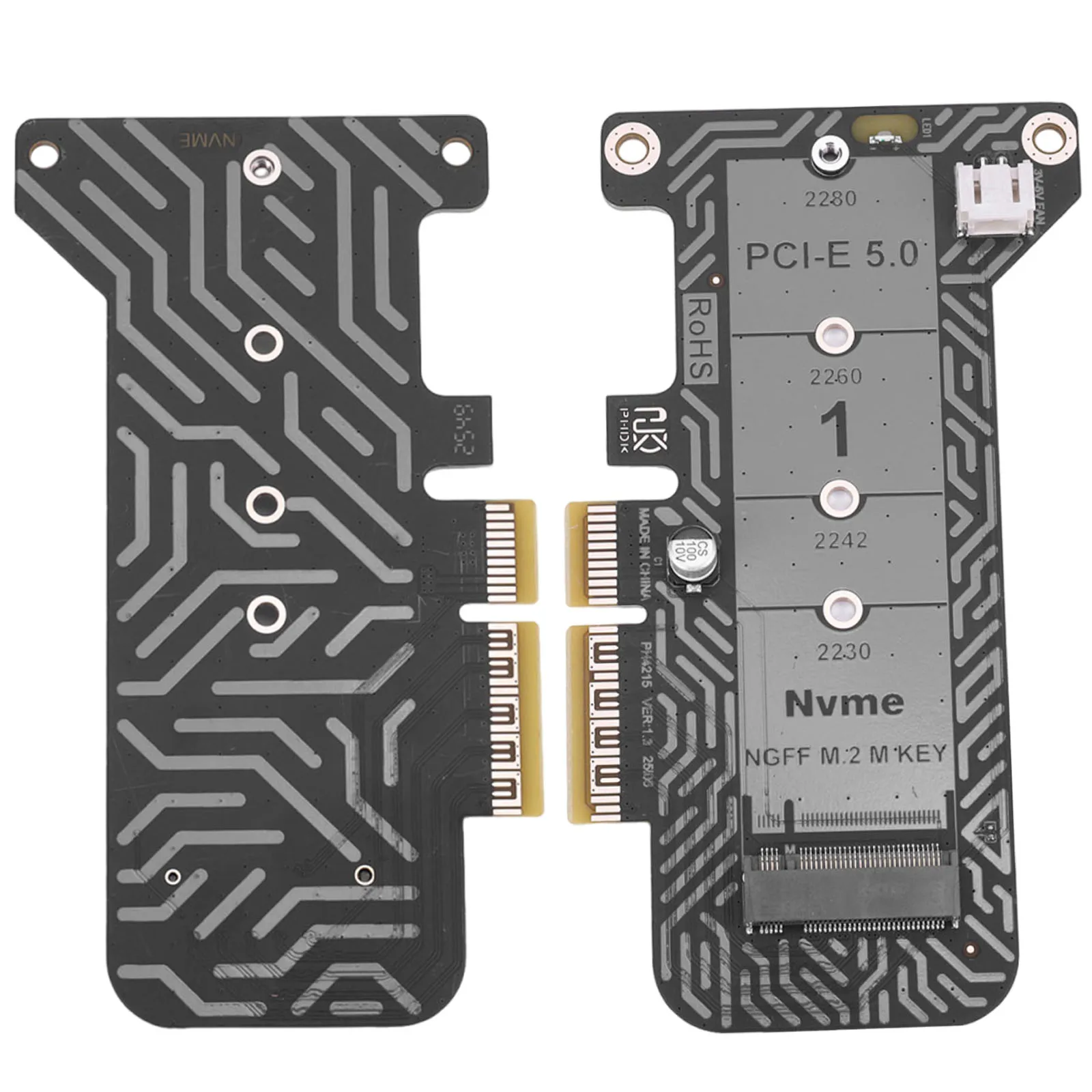 

PH4215 Adapter Card Full Height/Low Profile Bracket M.2 PCIe Adapter M.2 NVME SSD Adapter for 2230/42/60/80 SSD (Not for SATA)