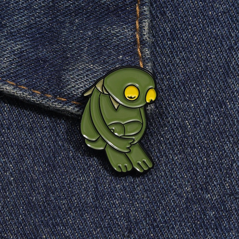 Sad Frog Turtle Enamel Pins Custom Cartoon Depressed Animals Brooches Lapel Badges Jewelry Accessory Gift For Kids Friends