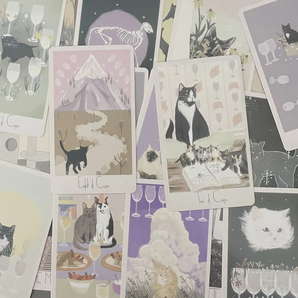 Considerate Cat Tarot  Deck Cards Divination Friends Deck English Versions Edition Oracle Board Playing Game For Party