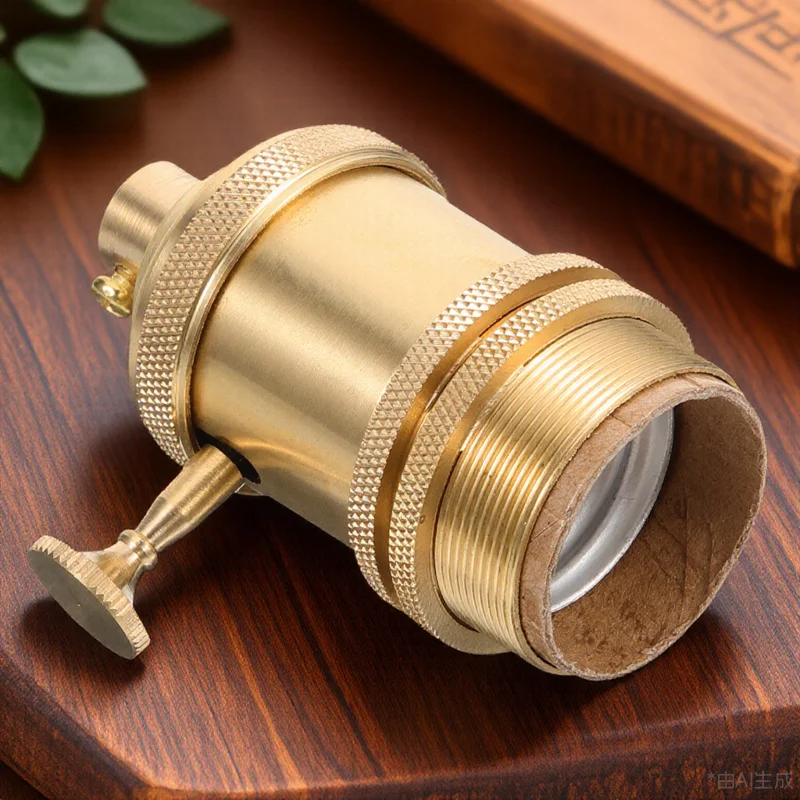 

Vintage Lamp Socket E26 E27 Screw-in Light Bulb Holder Turn Knob Retro Industrial Metal Light Socket for Home Kitchen Bedroom